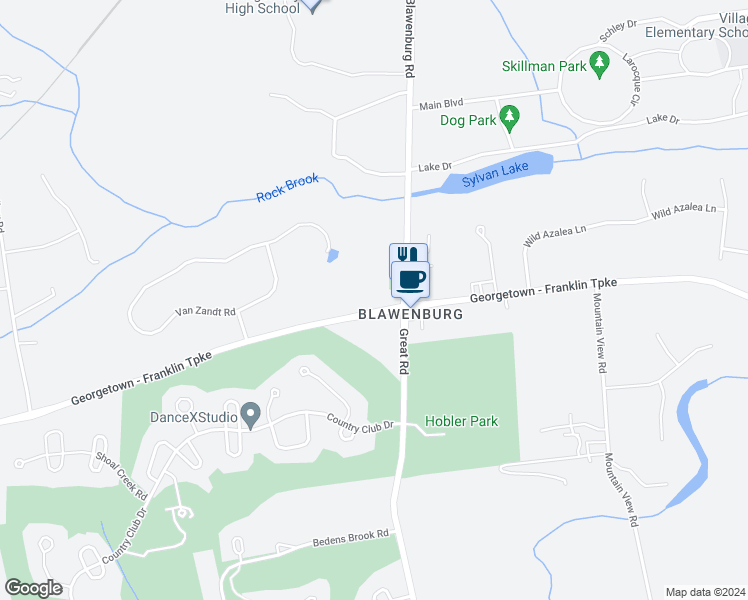 map of restaurants, bars, coffee shops, grocery stores, and more near 219 Van Zandt Road in Montgomery