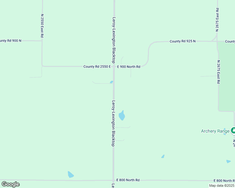 map of restaurants, bars, coffee shops, grocery stores, and more near 8529 North 2600 East Road in Le Roy