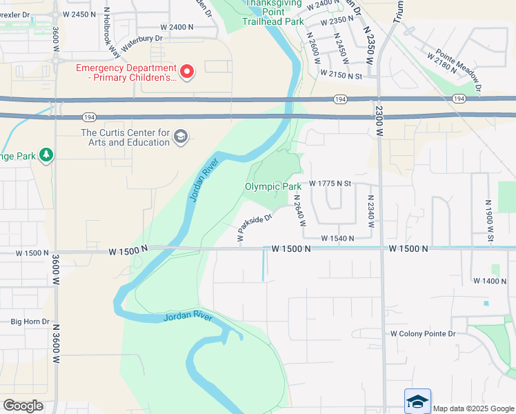 map of restaurants, bars, coffee shops, grocery stores, and more near 2772 West Parkside Drive in Lehi