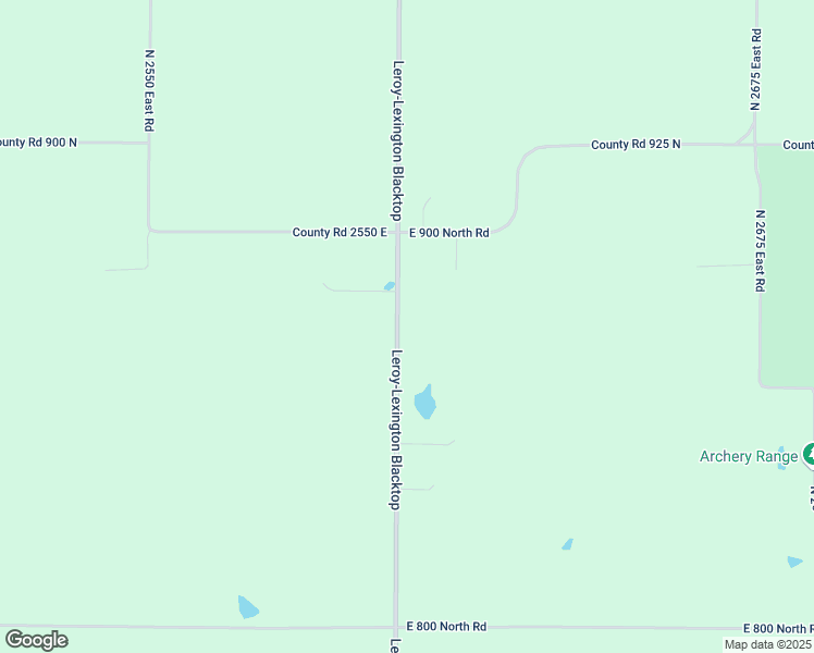 map of restaurants, bars, coffee shops, grocery stores, and more near 8529 North 2600 East Road in Le Roy