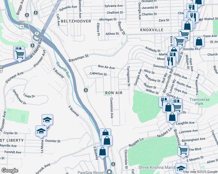 map of restaurants, bars, coffee shops, grocery stores, and more near 220 Conniston Avenue in Pittsburgh