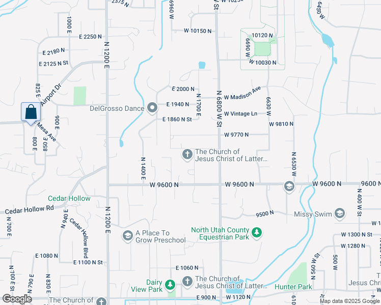 map of restaurants, bars, coffee shops, grocery stores, and more near 6919 9720 North in Highland