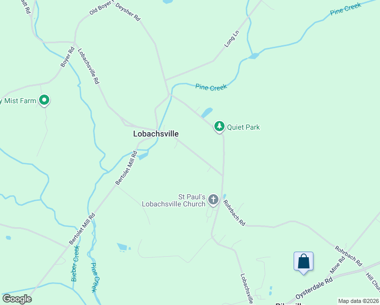 map of restaurants, bars, coffee shops, grocery stores, and more near 308 Lobachsville Road in Oley