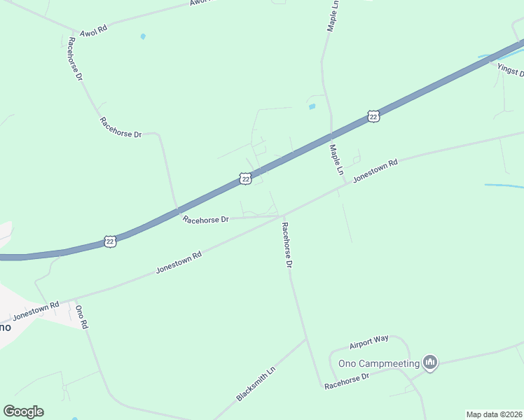 map of restaurants, bars, coffee shops, grocery stores, and more near 100 Racehorse Drive in Jonestown