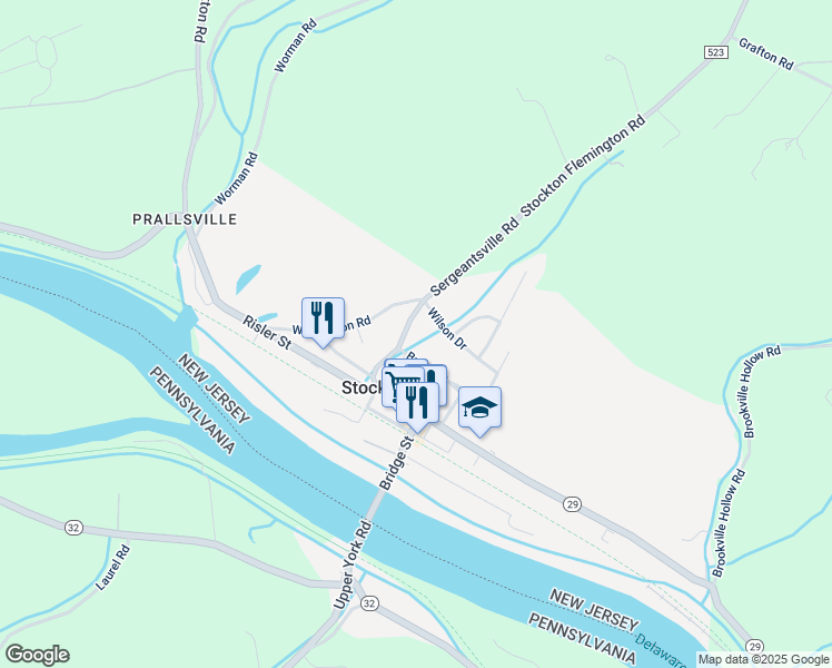 map of restaurants, bars, coffee shops, grocery stores, and more near in Stockton