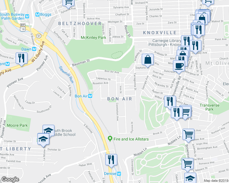 map of restaurants, bars, coffee shops, grocery stores, and more near 220 Conniston Avenue in Pittsburgh