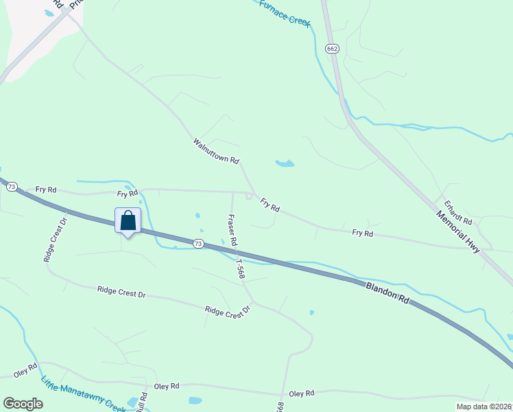 map of restaurants, bars, coffee shops, grocery stores, and more near 184 Fry Road in Fleetwood