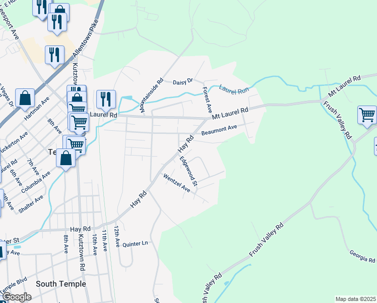 map of restaurants, bars, coffee shops, grocery stores, and more near 1011 High View Ct in Temple
