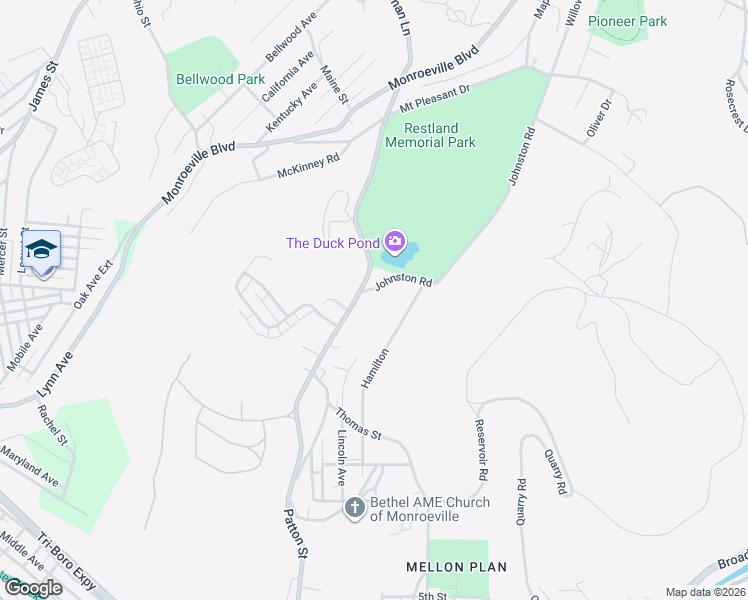 map of restaurants, bars, coffee shops, grocery stores, and more near 876 Patton Street Extension in Monroeville