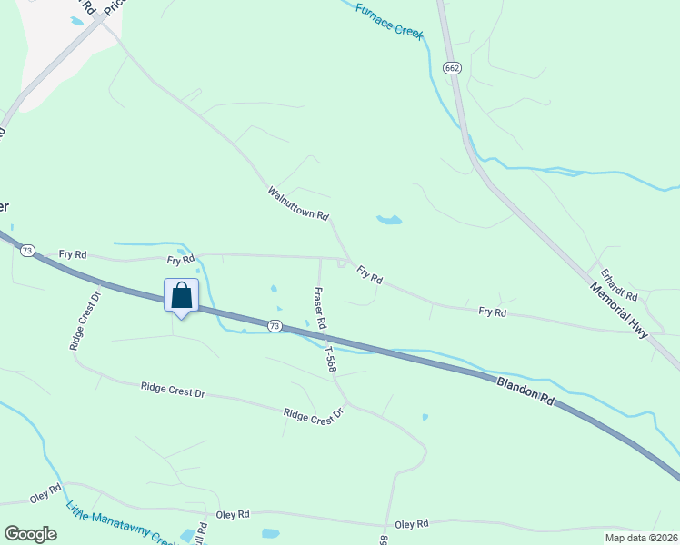 map of restaurants, bars, coffee shops, grocery stores, and more near 184 Fry Road in Fleetwood