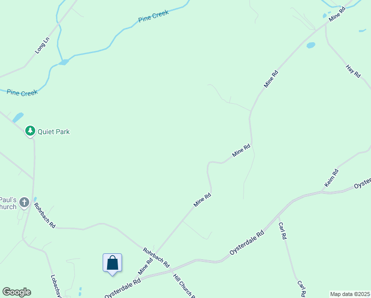 map of restaurants, bars, coffee shops, grocery stores, and more near 212 Mine Road in Oley
