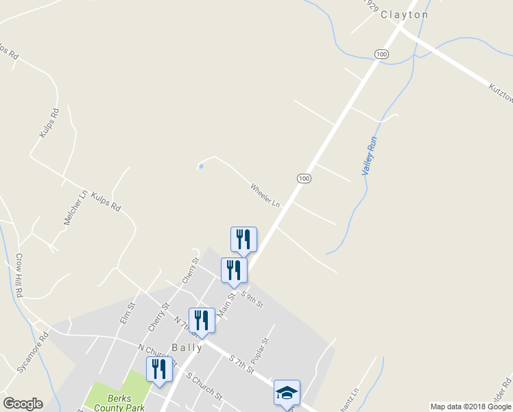 map of restaurants, bars, coffee shops, grocery stores, and more near 10 Wheeler Lane in Barto