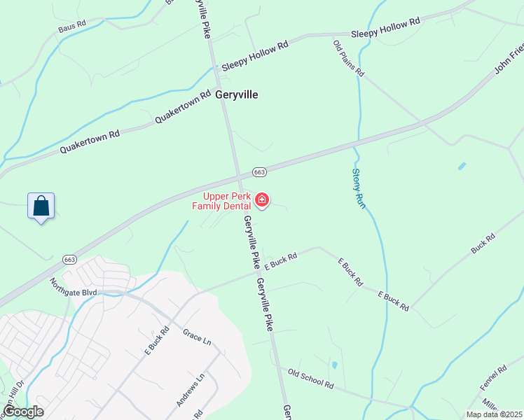 map of restaurants, bars, coffee shops, grocery stores, and more near 2827-2837 Geryville Pike in Pennsburg