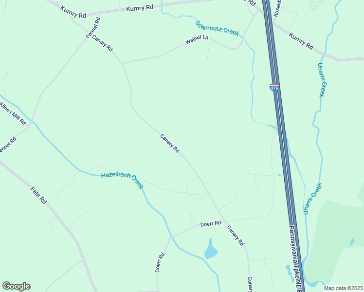 map of restaurants, bars, coffee shops, grocery stores, and more near 1665 Canary Road in Quakertown