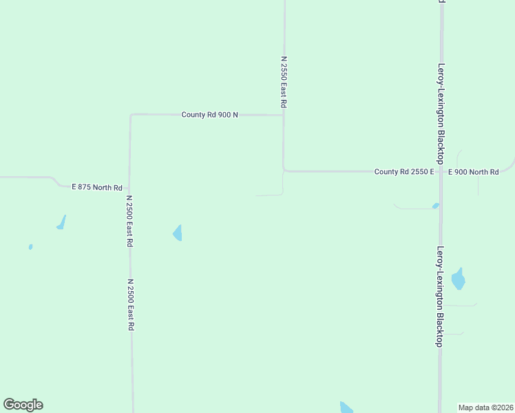 map of restaurants, bars, coffee shops, grocery stores, and more near 25631 East 900 North Road in Le Roy