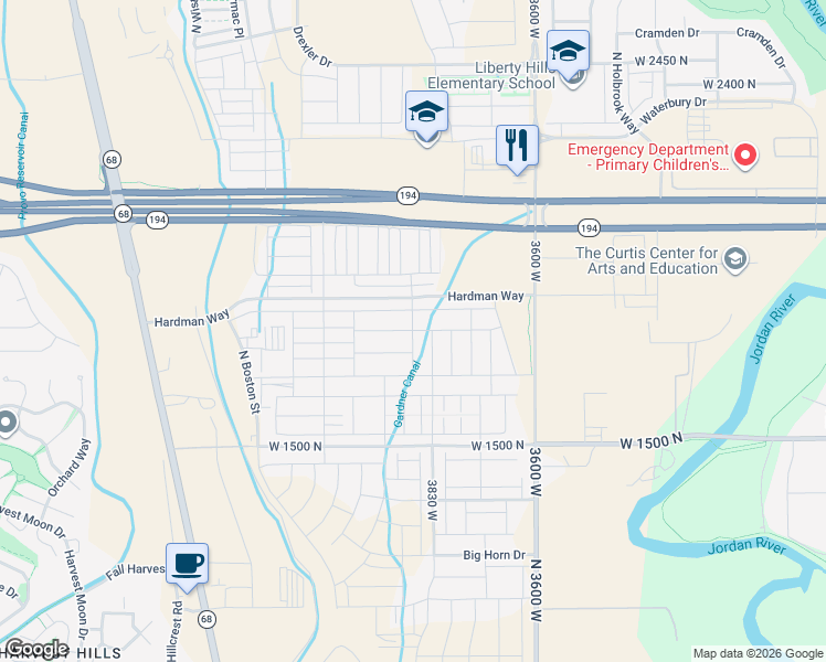 map of restaurants, bars, coffee shops, grocery stores, and more near in Lehi