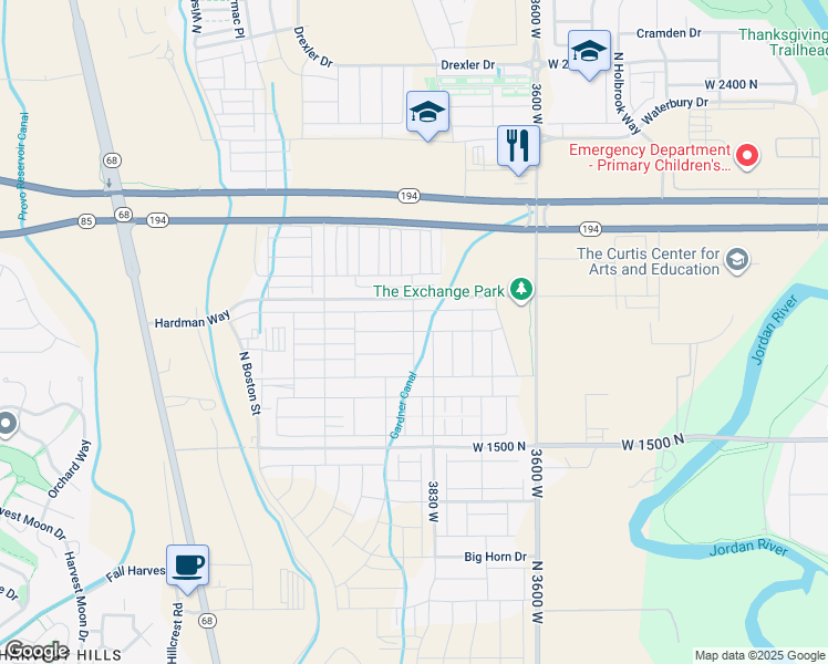 map of restaurants, bars, coffee shops, grocery stores, and more near in Lehi