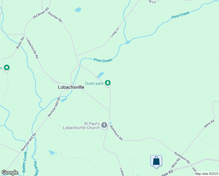map of restaurants, bars, coffee shops, grocery stores, and more near Bertolet Mill Road in Berks County
