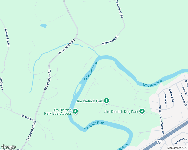 map of restaurants, bars, coffee shops, grocery stores, and more near 5451 Stoudts Ferry Bridge Road in Reading
