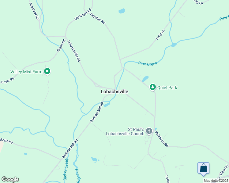 map of restaurants, bars, coffee shops, grocery stores, and more near in Lobachsville