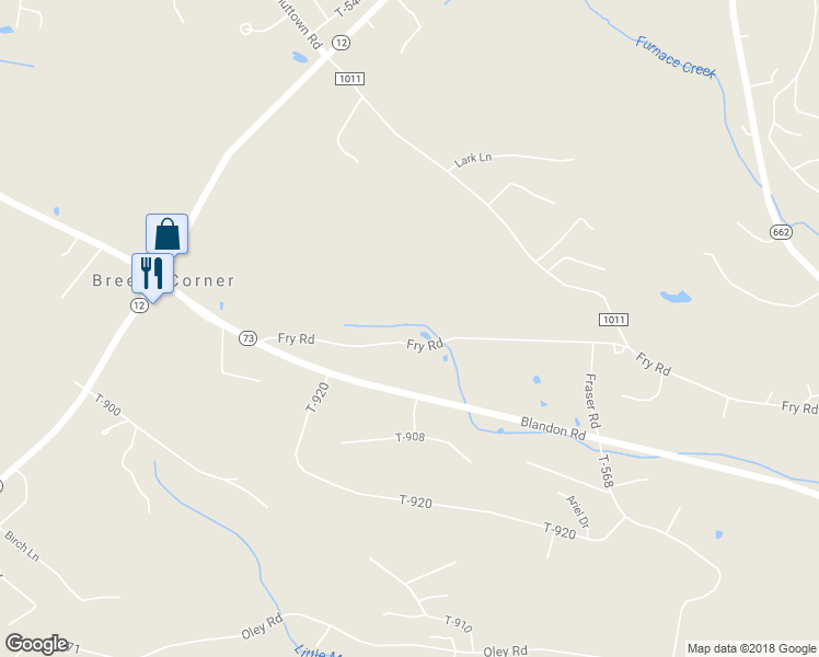 map of restaurants, bars, coffee shops, grocery stores, and more near 135 Fry Road in Fleetwood