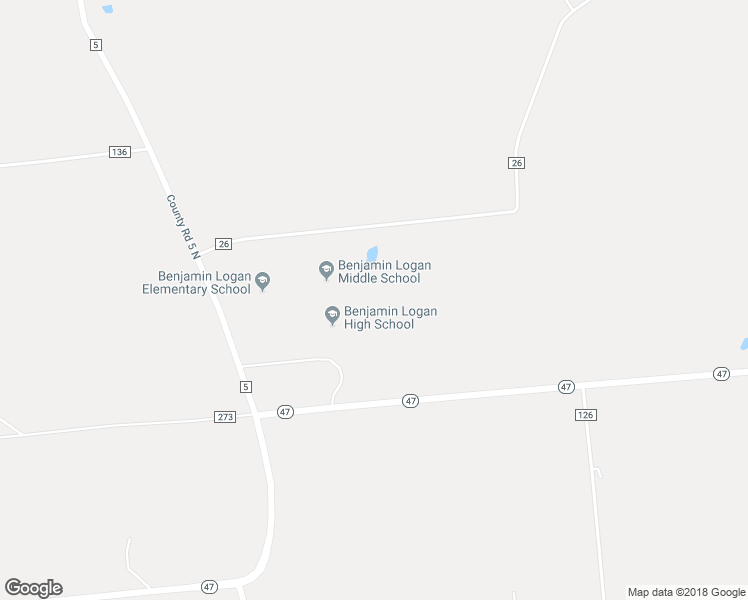 map of restaurants, bars, coffee shops, grocery stores, and more near 4560 County Road 26 in Bellefontaine
