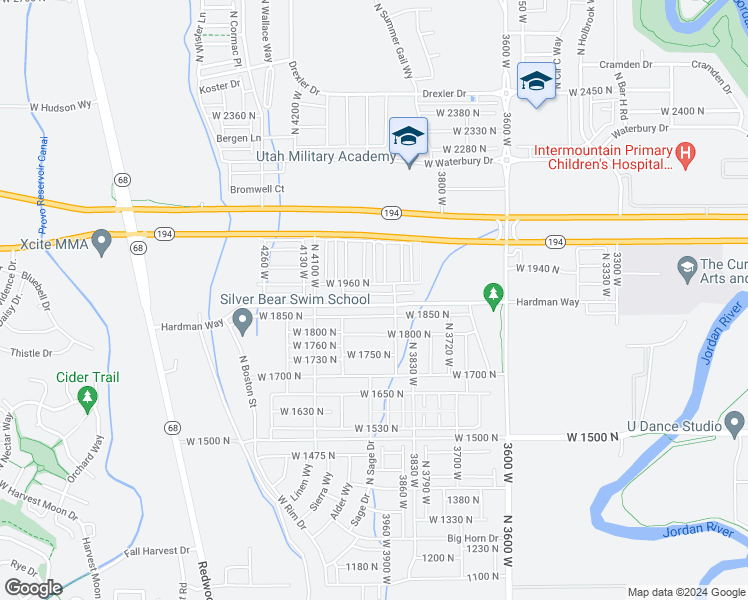 map of restaurants, bars, coffee shops, grocery stores, and more near in Lehi