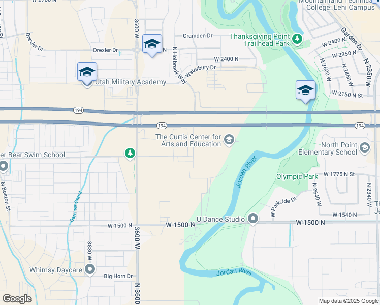 map of restaurants, bars, coffee shops, grocery stores, and more near in Utah County