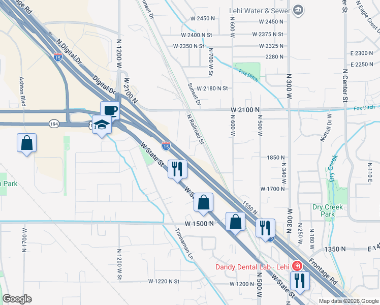 map of restaurants, bars, coffee shops, grocery stores, and more near 839 Hollow Ct in Lehi