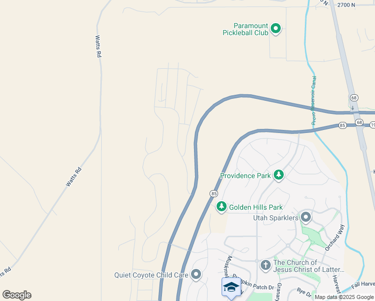 map of restaurants, bars, coffee shops, grocery stores, and more near 2692 Blue Dawn Lane in Saratoga Springs
