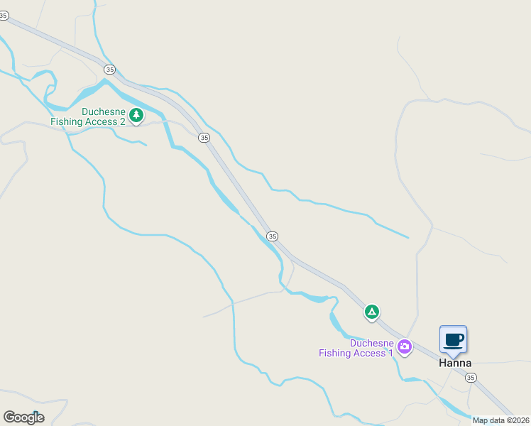 map of restaurants, bars, coffee shops, grocery stores, and more near 41662 Utah 35 in Hanna