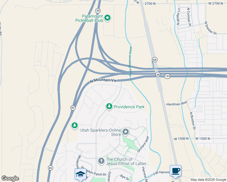map of restaurants, bars, coffee shops, grocery stores, and more near 2702 Geranium Drive in Saratoga Springs