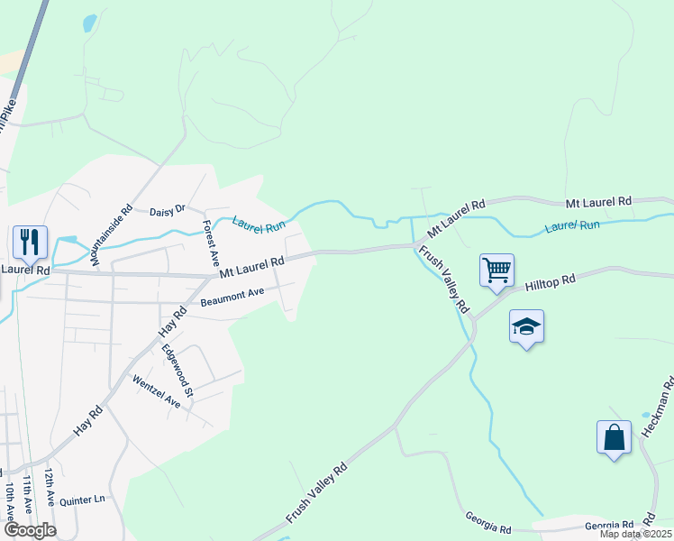 map of restaurants, bars, coffee shops, grocery stores, and more near 1724 Mount Laurel Avenue in Temple