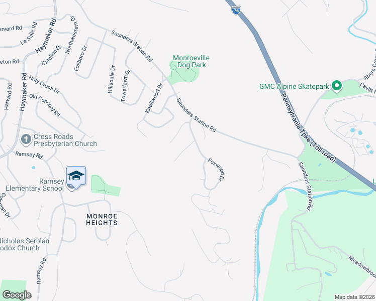 map of restaurants, bars, coffee shops, grocery stores, and more near 1324 Hazenwood Drive in Monroeville