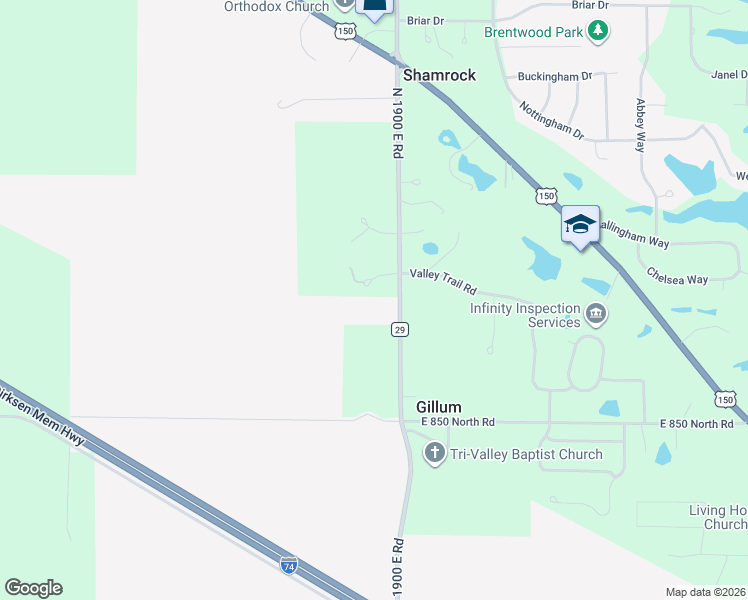 map of restaurants, bars, coffee shops, grocery stores, and more near 18823 Valley Court in Bloomington