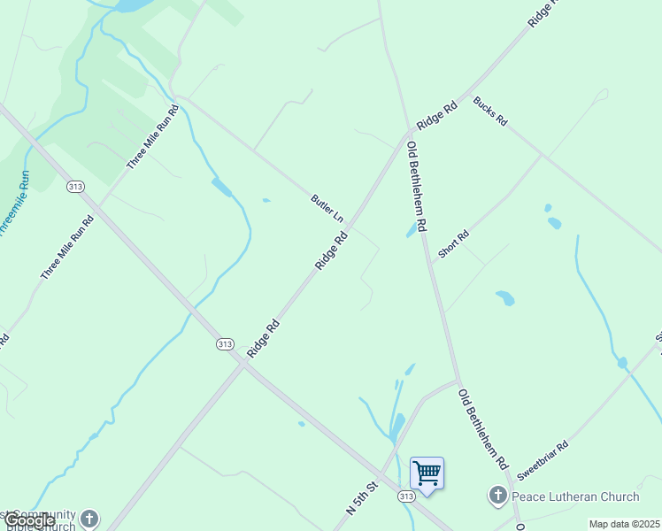 map of restaurants, bars, coffee shops, grocery stores, and more near 2419 Ridge Road in Perkasie