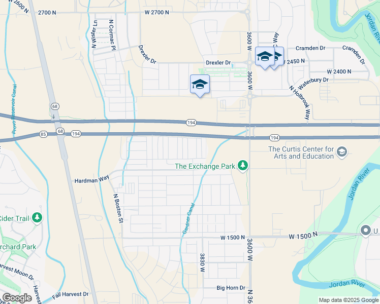 map of restaurants, bars, coffee shops, grocery stores, and more near 1994 North 3900 West in Eagle Mountain