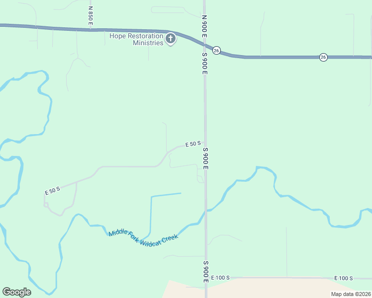 map of restaurants, bars, coffee shops, grocery stores, and more near 8901 East 50 South in Lafayette