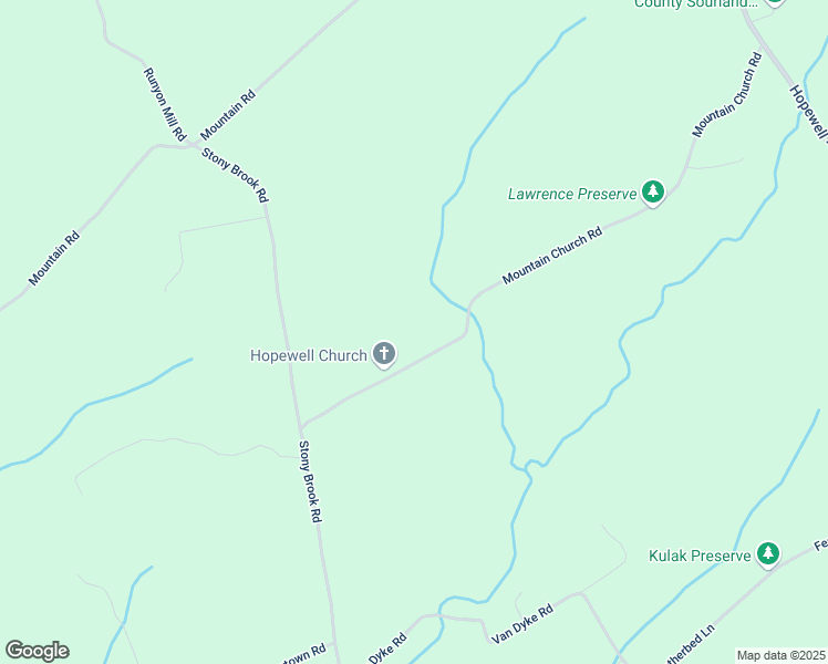 map of restaurants, bars, coffee shops, grocery stores, and more near 15 Mountain Church Road in Hopewell Township
