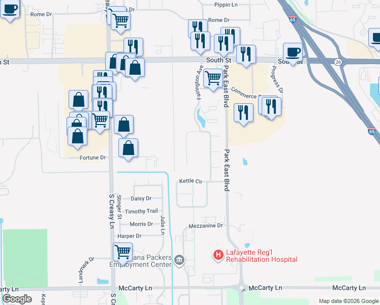map of restaurants, bars, coffee shops, grocery stores, and more near 515 Vineyards Court in Lafayette