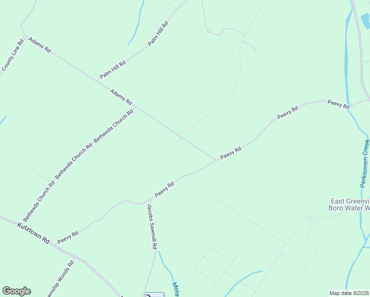 map of restaurants, bars, coffee shops, grocery stores, and more near 2016 Adams Road in East Greenville