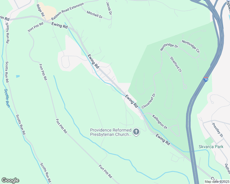 map of restaurants, bars, coffee shops, grocery stores, and more near 251 State Route 3054 in Carnegie