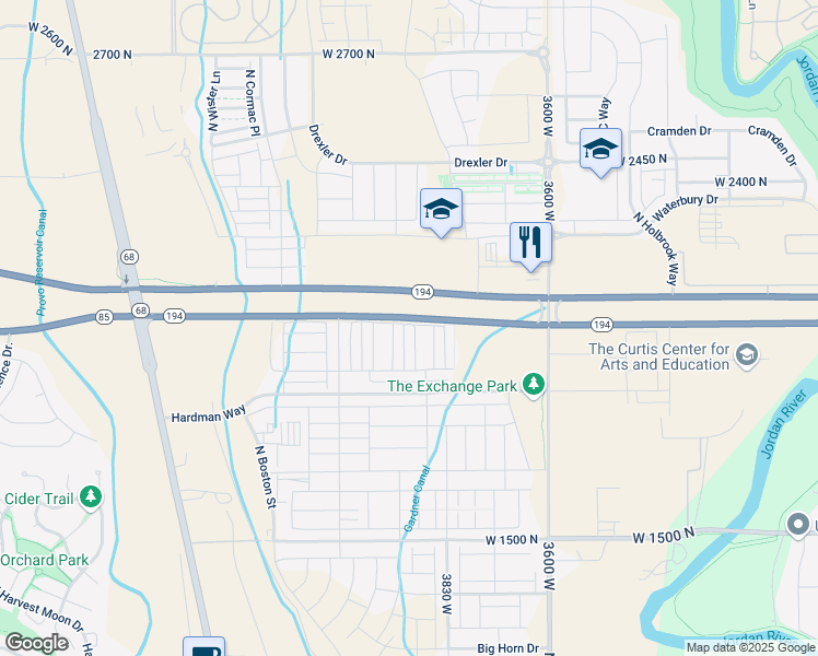 map of restaurants, bars, coffee shops, grocery stores, and more near 2780 North 3930 West in Eagle Mountain