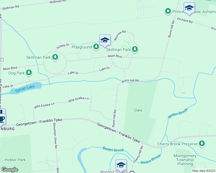 map of restaurants, bars, coffee shops, grocery stores, and more near 66 Burnt Hill Road in Montgomery