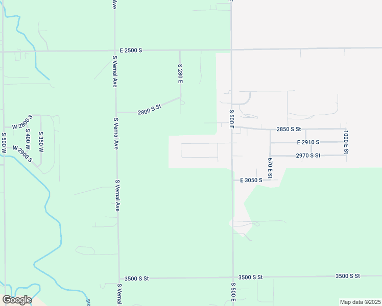 map of restaurants, bars, coffee shops, grocery stores, and more near 335 East 2970 South in Vernal