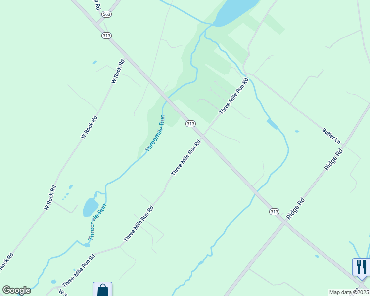 map of restaurants, bars, coffee shops, grocery stores, and more near 2210 3 Mile Road in Perkasie