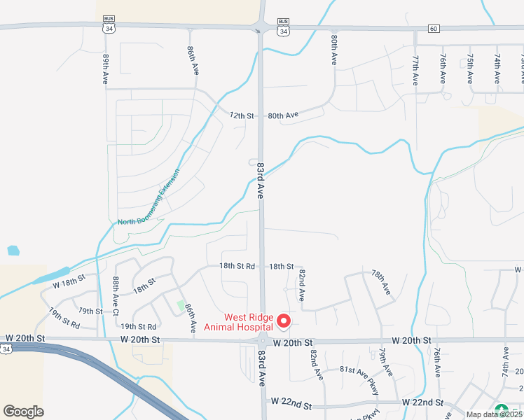 map of restaurants, bars, coffee shops, grocery stores, and more near 1415 83rd Avenue in Greeley