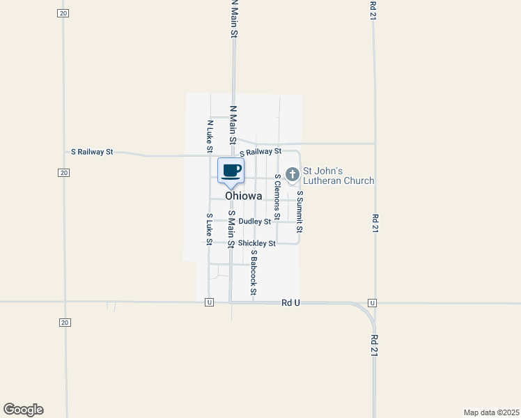 map of restaurants, bars, coffee shops, grocery stores, and more near in Ohiowa