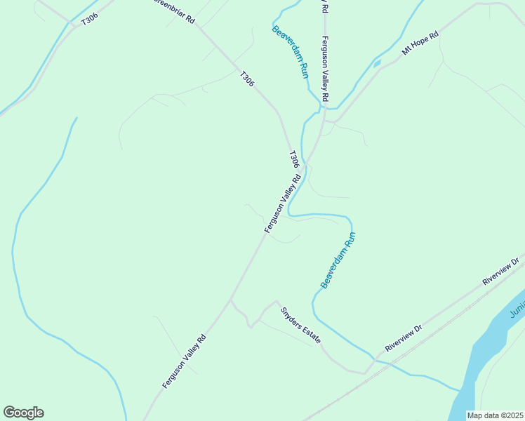 map of restaurants, bars, coffee shops, grocery stores, and more near 1754 Ferguson Valley Road in McVeytown