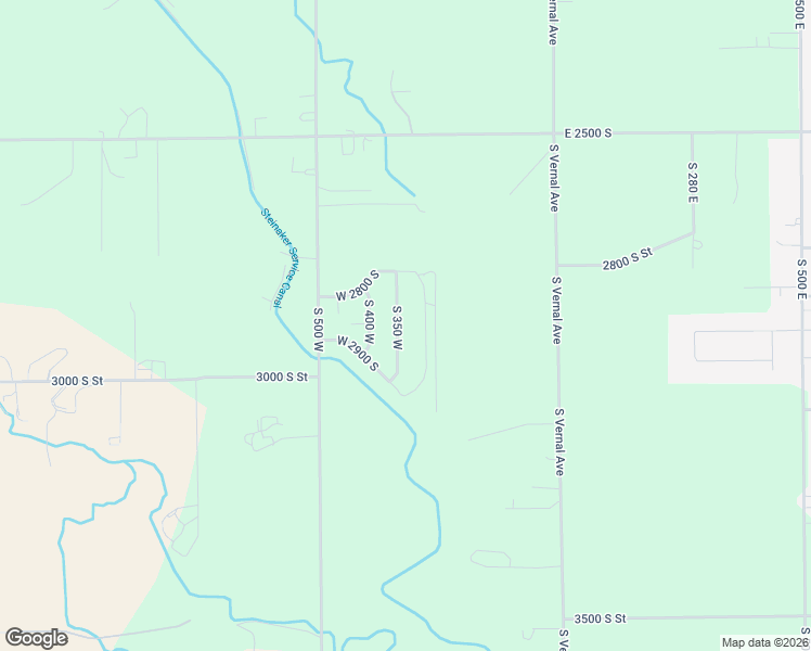 map of restaurants, bars, coffee shops, grocery stores, and more near 2845 South 350 West in Vernal